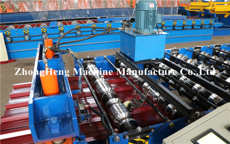Colorfull Metal Roofing Sheet Roll Forming Machine With Double Cylinda And Panasonic Control System